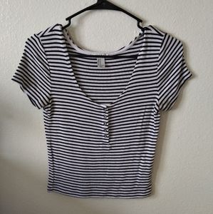 Forever 21 Striped Cropped Top